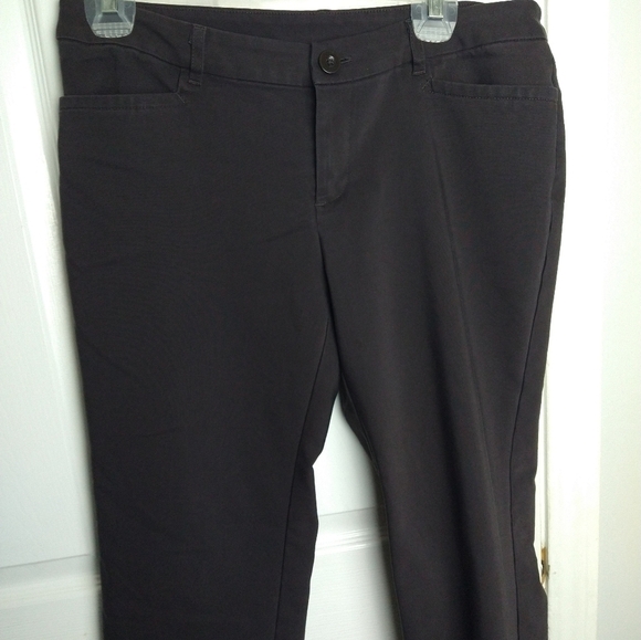 $ Christopher & Banks dark brown petite flat pocket front pants. Size 6P - Picture 1 of 8